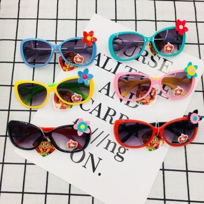 New children's sunglasses cartoon sunglasses flower color series
