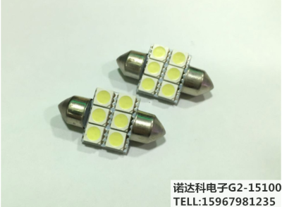 Double point 5050 6SMD auto LED double point 6 indoor lights 5050-6smd 31MM