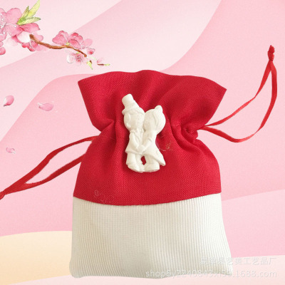 Pull rope bundle mouth small fragrance package mini cosmetics jewelry cloth package quantity is large discount