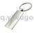 Rectangular black steel key chain simple any zinc alloy key chain LOGO lettering