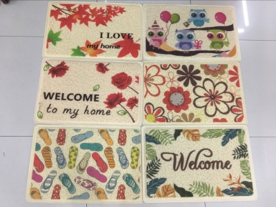 Thin wire-drawing digital Indian mat 3D floral 3D floor mat cartoon floor mat PVC floor mat