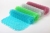 Transparent solid color long square version brush bath mat massage mat non-slip mat bath mat PVC mat