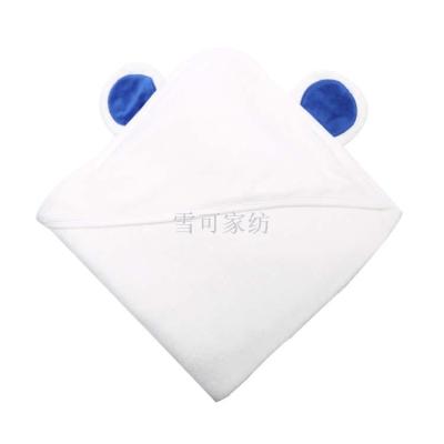 Baby animal shaped hooded bath towel 90*90cm bamboo fiber is customized