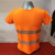 Round collar reflective garment breathable sweat absorbent quick-drying T-shirt highlights reflective strip vest