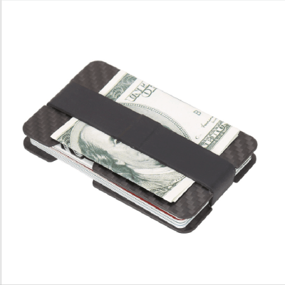 Rubber and carbon fiber card cover anti-theft swiping card bag business card box RFID card box dollar clip