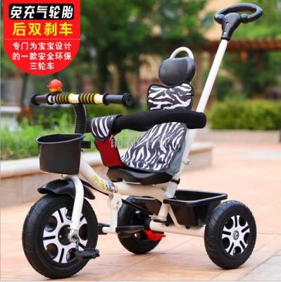 Three-in-one baby trolley tricycle with pushbar tricycle simple tricycle