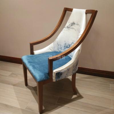 Huangshan resort huihui solid wood dining chair club zen new Chinese style dining chair furniture