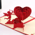 3D greeting card handmade paper carving Cupid's arrow wedding card paper carving empty greeting card