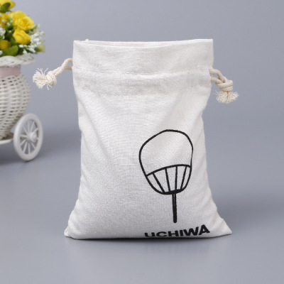 Personalized Printed Gifts Jewelry Bag Handmade Cotton Linen Mori Style Beam Storage Bag Factory Customized Wholesale