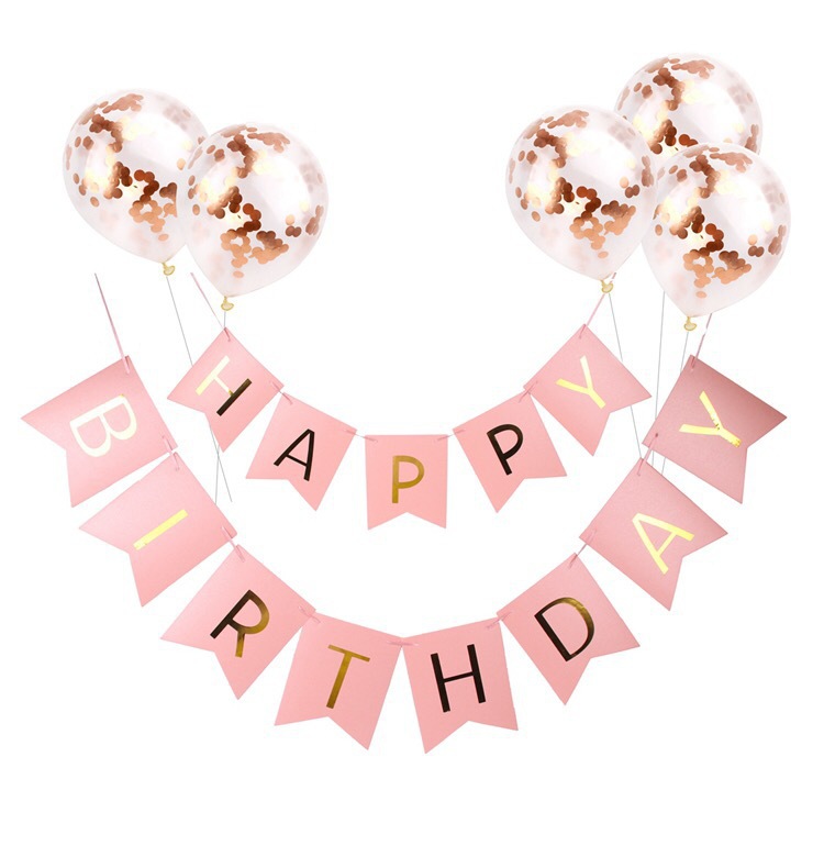 新品热卖 鱼尾旗亮片气球套装 生日派对装饰气球