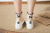 New Japanese harajuku double needle roll edge wooden ear bow pure cotton socks for women cotton socks socks wholesale