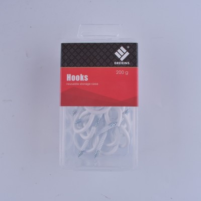 Hardware hook small pp box with plastic snake hook set