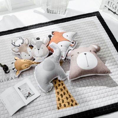 Ins Nordic pillow cartoon move upholstery furniture decoration animal shape pillow upholstery waist plush toys