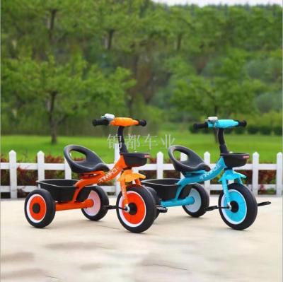 Children's tricycle 1-3-5 light baby cart for boys and girls 2-6 years old large size bicycle