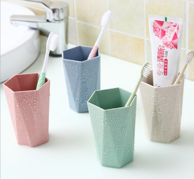 Wheat straw lozenge cup toothbrush cup mouthwash cup household couple toothbrush cup wheat fragrance wash cup