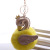 Swan shaped furball key chain pendant new wing crown flamingo luggage accessories plush pendant