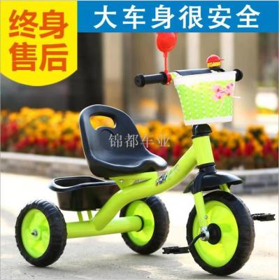 Children's bicycle tricycle boy riding 2 girls toy bike can sit push 3 foam wheel 1-5 years old