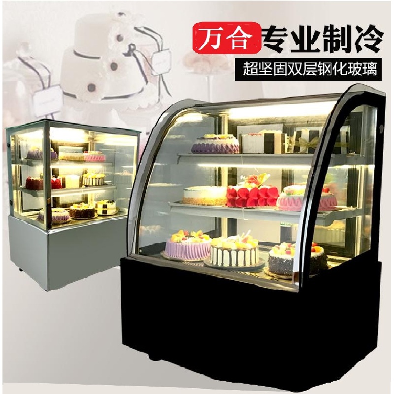 外贸专供蛋糕展示柜西点冷藏展示柜直角保鲜展示柜