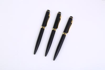 Black metal ballpoint pen classic oil pen swivels a metal pen