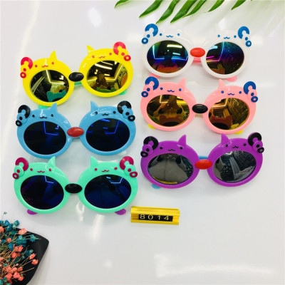 Color film cool sunglasses for children cartoon lovely baby sunglasses sunshade glasses