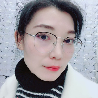 2018 new flat lens fashion small fresh glasses round retro myopia frame