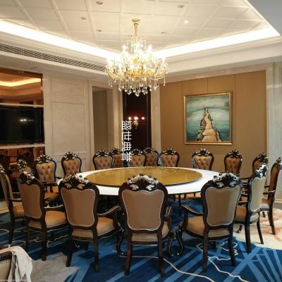 Wuxi banquet center box lacquered glass electric table dining room simple folding electric table