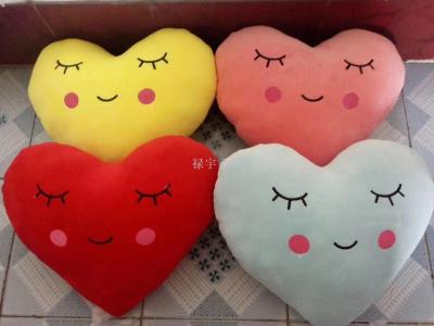 Valentine's day hot style LED seven-color luminescence pillow down cotton stars love clouds pillow cushion plush toys