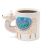 Ceramic personality alpaca 3D handle mug animal 3D color drawing cup factory to draw to sample custom