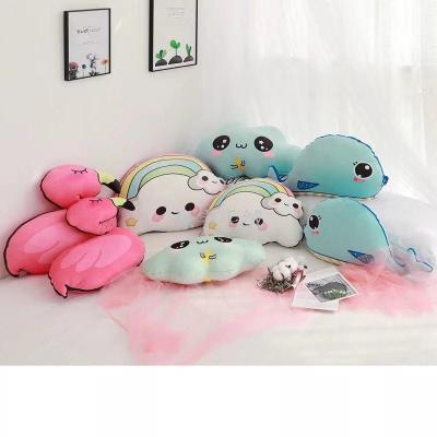 Foreign Trade New Cute Down Cotton Cloud Whale Flamingo Pillow Cushion Plush Toys Can Be Customized With Logo