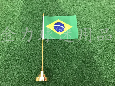 Brazilian table flag metal desk flag holder flag holder plastic table flag base flagpole