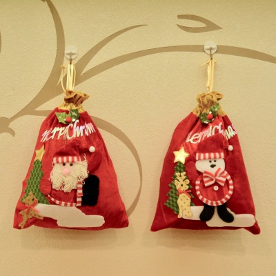 Christmas Gold Velvet Doll Gift Bag Christmas Gift Drawstring Bag Gift Bag Christmas Gift Bag Big Red