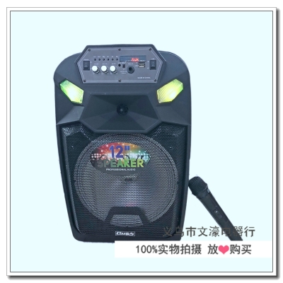 Bluetooth battery speaker with mobile lever for outdoor sound