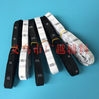 Shenzhen factory direct sales clothing size woven mark collarmark general fabric label custom