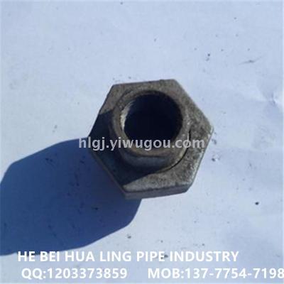 Cast iron double outer wire galvanized thread oil free slip galvanized flexible joint inner and outer wire elbow