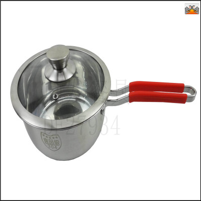 DF27934 dinfa stainless steel kitchen utensils hotel utensils 304 Athens single handle silicone handle milk pot