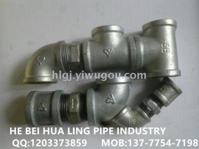 Hot dip galvanizing cold galvanizing electric galvanizing wire buckle pipe fitting 90°45° elbow