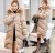 Thickened loose size down jacket in the long cotton jacket golden velvet cotton jacket women's coat