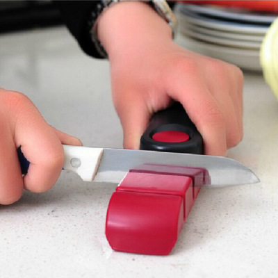 Home Kitchen Multi-Purpose Rotatable Storage Two-Section Refined Thick Double Grinding Kitchen Knife Fruit Knife Sharpener