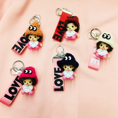 Creative jewelry sleeping baby keys accessories key rings hanging pieces bag ornaments hanging ornaments