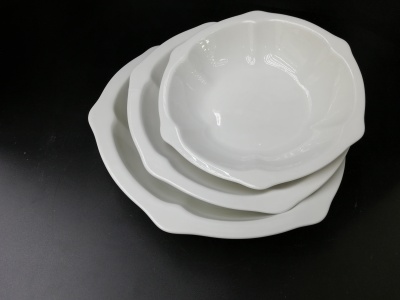 Daily necessities ceramic bowl tableware 8 inch snow bowl