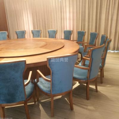 Ningbo star hotel balcony solid wood furniture custom hotel new Chinese style solid wood dining tables and chairs