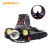Manufacturer's new T6+COB 3 bright aluminum alloy headlights mechanical zoom DC direct charge outdoor fishing headlights