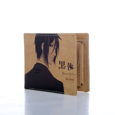 New horizontal frosted wallet personality animation series wallet 20% off multi-card high quality PU material fashion