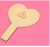 Wholesale new single-side heart-shaped hand mirror selling cosmetics daily necessities handle mirror gifts makeup mirror