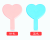 Wholesale new single-side heart-shaped hand mirror selling cosmetics daily necessities handle mirror gifts makeup mirror