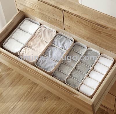 Can be stacked without lid 3 cases 5 cases socks storage box plastic underwear storage box desktop drawer sorting box