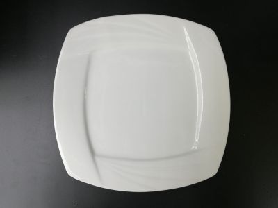 Daily necessities ceramic plate tableware 10 inches square cross Angle three grain plate