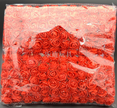 Rose bear flower head, PE flower foam flower, small Rose simulation flower, factory direct shipment