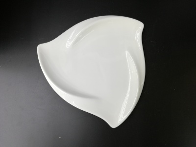 Commodity ceramic plate tableware 10 \"triangle lightning plate.