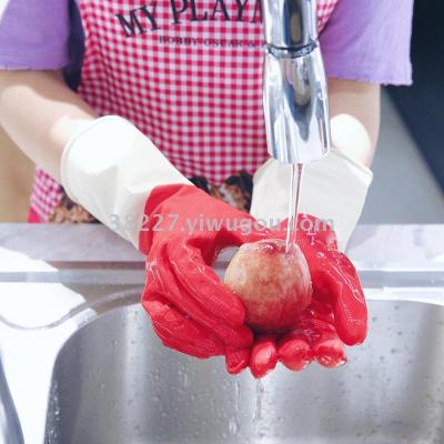 Latex gloves, hinda double color Latex gloves, wash dishes, wash clothes, and use rubber gloves.